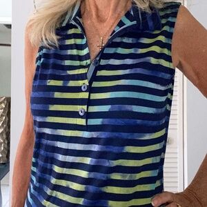 Golf Shirt Women's Blue/Green Size S